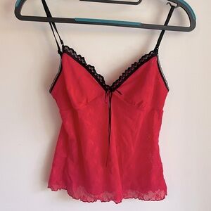 Victoria’s Secret Red and Black Lingerie Cami